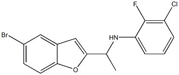 N-[1-(5-bromo-1-benzofuran-2-yl)ethyl]-3-chloro-2-fluoroaniline Struktur