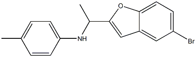 N-[1-(5-bromo-1-benzofuran-2-yl)ethyl]-4-methylaniline Struktur