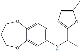 N-[1-(5-methylfuran-2-yl)ethyl]-3,4-dihydro-2H-1,5-benzodioxepin-7-amine Struktur