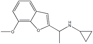 N-[1-(7-methoxy-1-benzofuran-2-yl)ethyl]cyclopropanamine Struktur