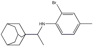 N-[1-(adamantan-1-yl)ethyl]-2-bromo-4-methylaniline Struktur