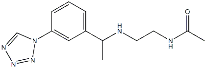 N-[2-({1-[3-(1H-1,2,3,4-tetrazol-1-yl)phenyl]ethyl}amino)ethyl]acetamide Struktur