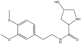 N-[2-(3,4-dimethoxyphenyl)ethyl]-4-hydroxypyrrolidine-2-carboxamide Struktur