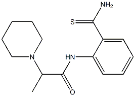 N-[2-(aminocarbonothioyl)phenyl]-2-piperidin-1-ylpropanamide Struktur