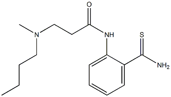 N-[2-(aminocarbonothioyl)phenyl]-3-[butyl(methyl)amino]propanamide Struktur