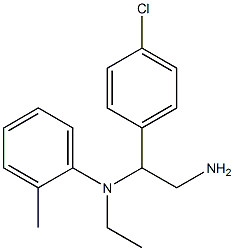 N-[2-amino-1-(4-chlorophenyl)ethyl]-N-ethyl-2-methylaniline Struktur