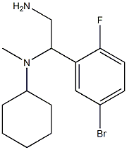 N-[2-amino-1-(5-bromo-2-fluorophenyl)ethyl]-N-cyclohexyl-N-methylamine Struktur