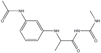 N-[3-({1-[(methylcarbamoyl)amino]-1-oxopropan-2-yl}amino)phenyl]acetamide Struktur