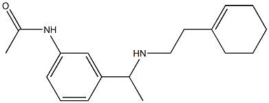 N-[3-(1-{[2-(cyclohex-1-en-1-yl)ethyl]amino}ethyl)phenyl]acetamide Struktur