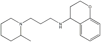 N-[3-(2-methylpiperidin-1-yl)propyl]-3,4-dihydro-2H-1-benzopyran-4-amine Struktur