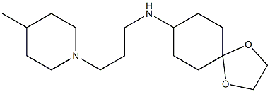 N-[3-(4-methylpiperidin-1-yl)propyl]-1,4-dioxaspiro[4.5]decan-8-amine Struktur