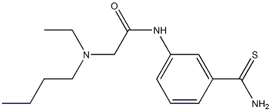 N-[3-(aminocarbonothioyl)phenyl]-2-[butyl(ethyl)amino]acetamide Struktur