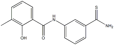 N-[3-(aminocarbonothioyl)phenyl]-2-hydroxy-3-methylbenzamide Struktur