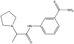 N-[3-(aminocarbonothioyl)phenyl]-2-pyrrolidin-1-ylpropanamide Struktur