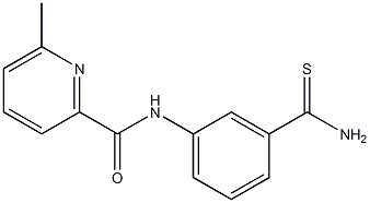 N-[3-(aminocarbonothioyl)phenyl]-6-methylpyridine-2-carboxamide Struktur