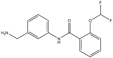 N-[3-(aminomethyl)phenyl]-2-(difluoromethoxy)benzamide Struktur