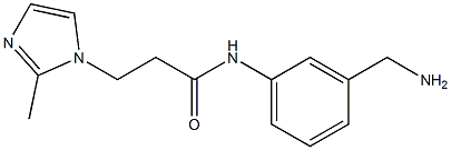 N-[3-(aminomethyl)phenyl]-3-(2-methyl-1H-imidazol-1-yl)propanamide Struktur