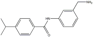 N-[3-(aminomethyl)phenyl]-4-(propan-2-yl)benzamide Struktur