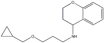 N-[3-(cyclopropylmethoxy)propyl]-3,4-dihydro-2H-1-benzopyran-4-amine Struktur