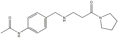 N-[4-({[3-oxo-3-(pyrrolidin-1-yl)propyl]amino}methyl)phenyl]acetamide Struktur