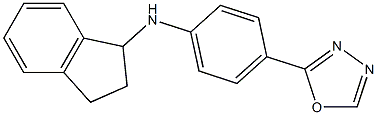 N-[4-(1,3,4-oxadiazol-2-yl)phenyl]-2,3-dihydro-1H-inden-1-amine Struktur