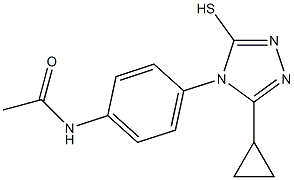 N-[4-(3-cyclopropyl-5-sulfanyl-4H-1,2,4-triazol-4-yl)phenyl]acetamide Struktur