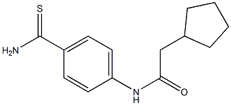 N-[4-(aminocarbonothioyl)phenyl]-2-cyclopentylacetamide Struktur