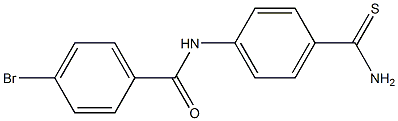 N-[4-(aminocarbonothioyl)phenyl]-4-bromobenzamide Struktur