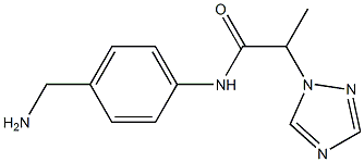 N-[4-(aminomethyl)phenyl]-2-(1H-1,2,4-triazol-1-yl)propanamide Struktur