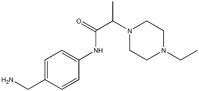 N-[4-(aminomethyl)phenyl]-2-(4-ethylpiperazin-1-yl)propanamide Struktur