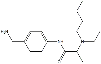 N-[4-(aminomethyl)phenyl]-2-[butyl(ethyl)amino]propanamide Struktur