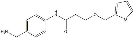 N-[4-(aminomethyl)phenyl]-3-(2-furylmethoxy)propanamide Struktur