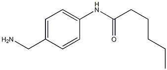 N-[4-(aminomethyl)phenyl]hexanamide Struktur