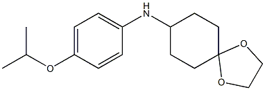 N-[4-(propan-2-yloxy)phenyl]-1,4-dioxaspiro[4.5]decan-8-amine Struktur