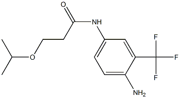 N-[4-amino-3-(trifluoromethyl)phenyl]-3-(propan-2-yloxy)propanamide Struktur