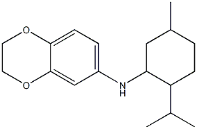 N-[5-methyl-2-(propan-2-yl)cyclohexyl]-2,3-dihydro-1,4-benzodioxin-6-amine Struktur