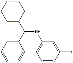 N-[cyclohexyl(phenyl)methyl]-3-iodoaniline Struktur