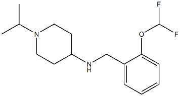 N-{[2-(difluoromethoxy)phenyl]methyl}-1-(propan-2-yl)piperidin-4-amine Struktur