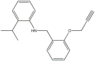 N-{[2-(prop-2-yn-1-yloxy)phenyl]methyl}-2-(propan-2-yl)aniline Struktur