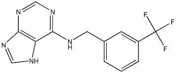 N-{[3-(trifluoromethyl)phenyl]methyl}-7H-purin-6-amine Struktur