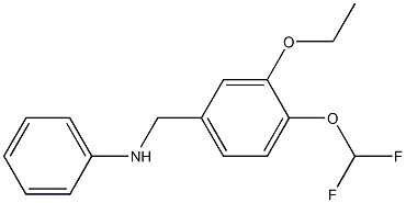 N-{[4-(difluoromethoxy)-3-ethoxyphenyl]methyl}aniline Struktur