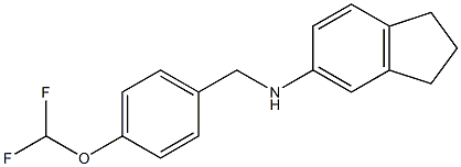 N-{[4-(difluoromethoxy)phenyl]methyl}-2,3-dihydro-1H-inden-5-amine Struktur