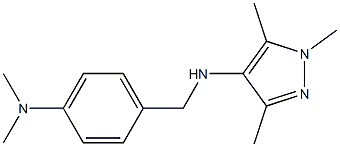 N-{[4-(dimethylamino)phenyl]methyl}-1,3,5-trimethyl-1H-pyrazol-4-amine Struktur