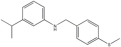 N-{[4-(methylsulfanyl)phenyl]methyl}-3-(propan-2-yl)aniline Struktur