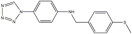 N-{[4-(methylsulfanyl)phenyl]methyl}-4-(1H-1,2,3,4-tetrazol-1-yl)aniline Struktur