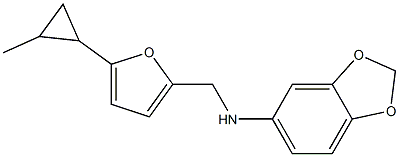 N-{[5-(2-methylcyclopropyl)furan-2-yl]methyl}-2H-1,3-benzodioxol-5-amine Struktur