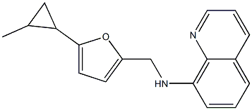 N-{[5-(2-methylcyclopropyl)furan-2-yl]methyl}quinolin-8-amine Struktur