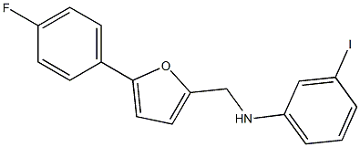 N-{[5-(4-fluorophenyl)furan-2-yl]methyl}-3-iodoaniline Struktur