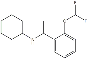 N-{1-[2-(difluoromethoxy)phenyl]ethyl}cyclohexanamine Struktur