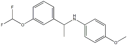 N-{1-[3-(difluoromethoxy)phenyl]ethyl}-4-methoxyaniline Struktur